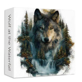 Wolf am Wasserfall Puzzle 1000 Teile