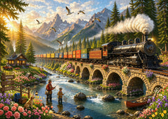 Valley Steam Train Puzzle 1000 Teile