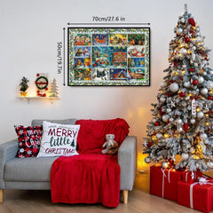 Weihnachtskatzen-Adventskalender-Puzzle 1000 Teile