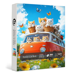 Sunny Cat Ride Puzzle 1000 Teile