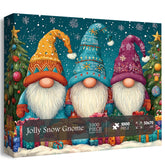 Jolly Snow Gnome Jigsaw Puzzle 1000 Pieces