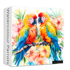 Aquarell-Papageien-Puzzle, 1000 Teile