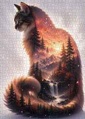 Cat Mountain Scenery Puzzle 1000 Teile