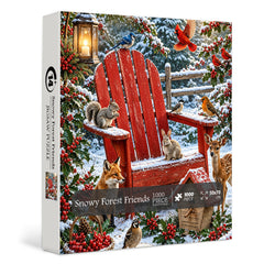 Snowy Forest Friends Puzzle 1000 Teile