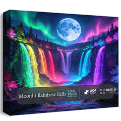 Moonlit Rainbow Falls Jigsaw Puzzle 1000 Pieces