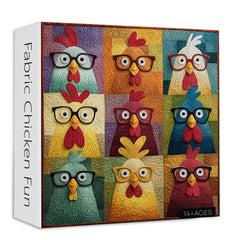 Fabric Chicken Fun Jigsaw Puzzle 1000 Pieces