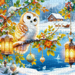 Yuletide Owl Haven Jigsaw Puzzle 1000 Pieces