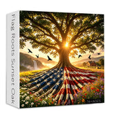 Flag Roots Sunset Oak Jigsaw Puzzle 1000 Pieces