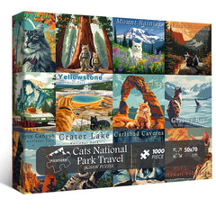 Katzen Nationalparks Puzzle 1000 Teile