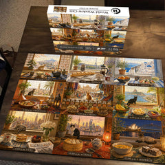 World Window Cats Jigsaw Puzzle 1000 Pieces