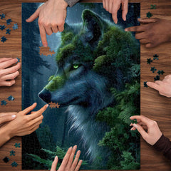 Moon Wolf Grove Jigsaw Puzzle 1000 Pieces
