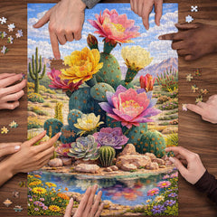 Blooming Cactus Jigsaw Puzzle 1000 Pieces