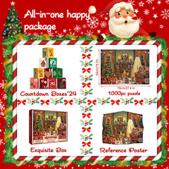 Weihnachtsabend Adventskalender Puzzle 1000 Teile