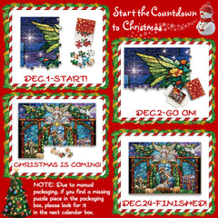 Weihnachtskrippe Adventskalender Puzzle 1000 Teile