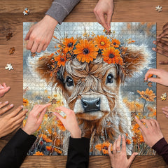 Blumenkalb-Puzzle 1000 Teile