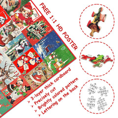 Vintage Weihnachts-Adventskalender Puzzle 1000 Teile