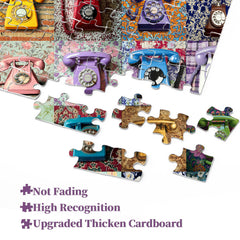 Retro Telephone Collage Jigsaw Puzzle 1000 Pieces