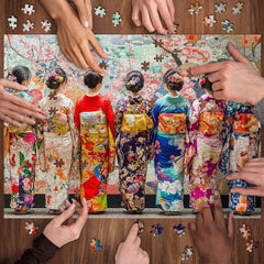 Elegantes Kimono -Puzzle 1000 Teile