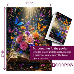Buch „Blüten und Schmetterlinge“-Puzzle 1000 Teile