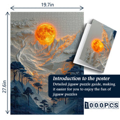 Mondbeschienene Berge Puzzle 1000 Teile