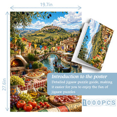 Italian Mountain Food Time Jigsaw Puzzle 1000 Pieces