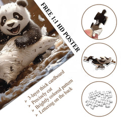 Freudiger Panda-Streich-Puzzle, 1000 Teile
