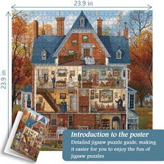 Autumn Retro Villa Jigsaw Puzzle 1000 Pieces