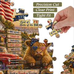 Patriotisches Hochlandkuh-Puzzle, 1000 Teile