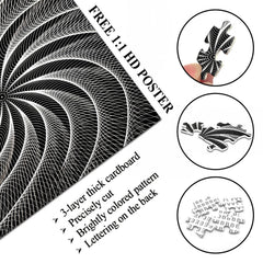 Black White Vortex Jigsaw Puzzle 1000 Pieces