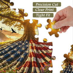 Flag Roots Sunset Oak Puzzle 1000 Teile