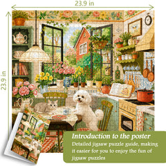 Bauernhaus Blumenküche Puzzle 1000 Teile