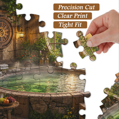 Sunset Spa Cottage Jigsaw Puzzle 1000 Pieces