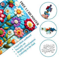 Filzblumenkunst-Puzzle 1000 Teile