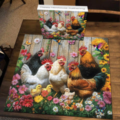 Happy Henhouse Gathering Jigsaw Puzzles 1000 Pieces