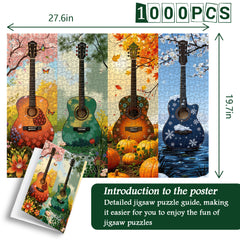 Four Seasons Guitar Jigsaw Puzzle 1000 Pieces