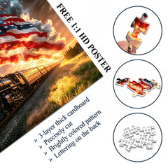 Western Sunset Train Puzzle 1000 Teile