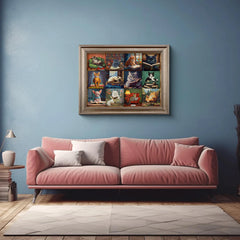 Katzen- und Bücher Puzzle 1000 Stücke