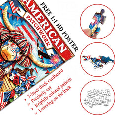 American Patchwork Bull Jigsaw Puzzle 1000 Pieces
