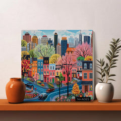 Colorful Street Scene Jigsaw Puzzle 1000 Pieces