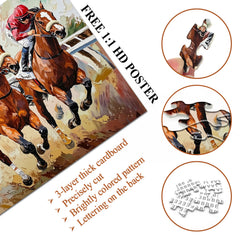 Race Horses Art Jigsaw Puzzle 1000 Pieces
