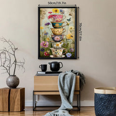 Vintage Flower Cup Jigsaw Puzzle 1000 Stücke