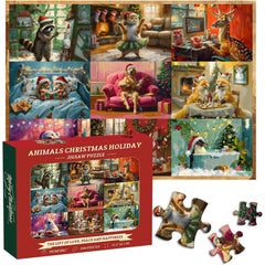 Puzzle 1000 Teile mit Weihnachtsmotiven