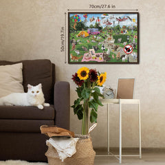 Funny Park Cat Jigsaw Puzzle 1000 Pieces