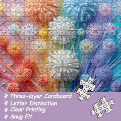 Regenbogen-Blumenstrauß-Puzzle, 1000 Teile