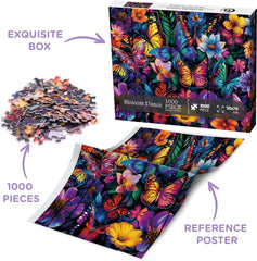 Blumen-Schmetterling-Puzzle 1000 Teile
