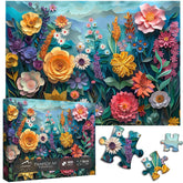 Papierschnittkunst-Blumenpuzzle 1000 Teile