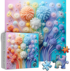 Regenbogen-Blumenstrauß-Puzzle, 1000 Teile