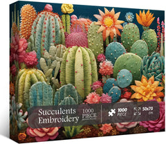 Sukkulenten-Stickerei-Puzzle 1000 Teile
