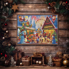 Frohe Weihnachten, Straßen-Puzzle, 1000 Teile