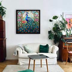 Stained Glass Peacock Jigsaw Puzzle 1000 Pieces